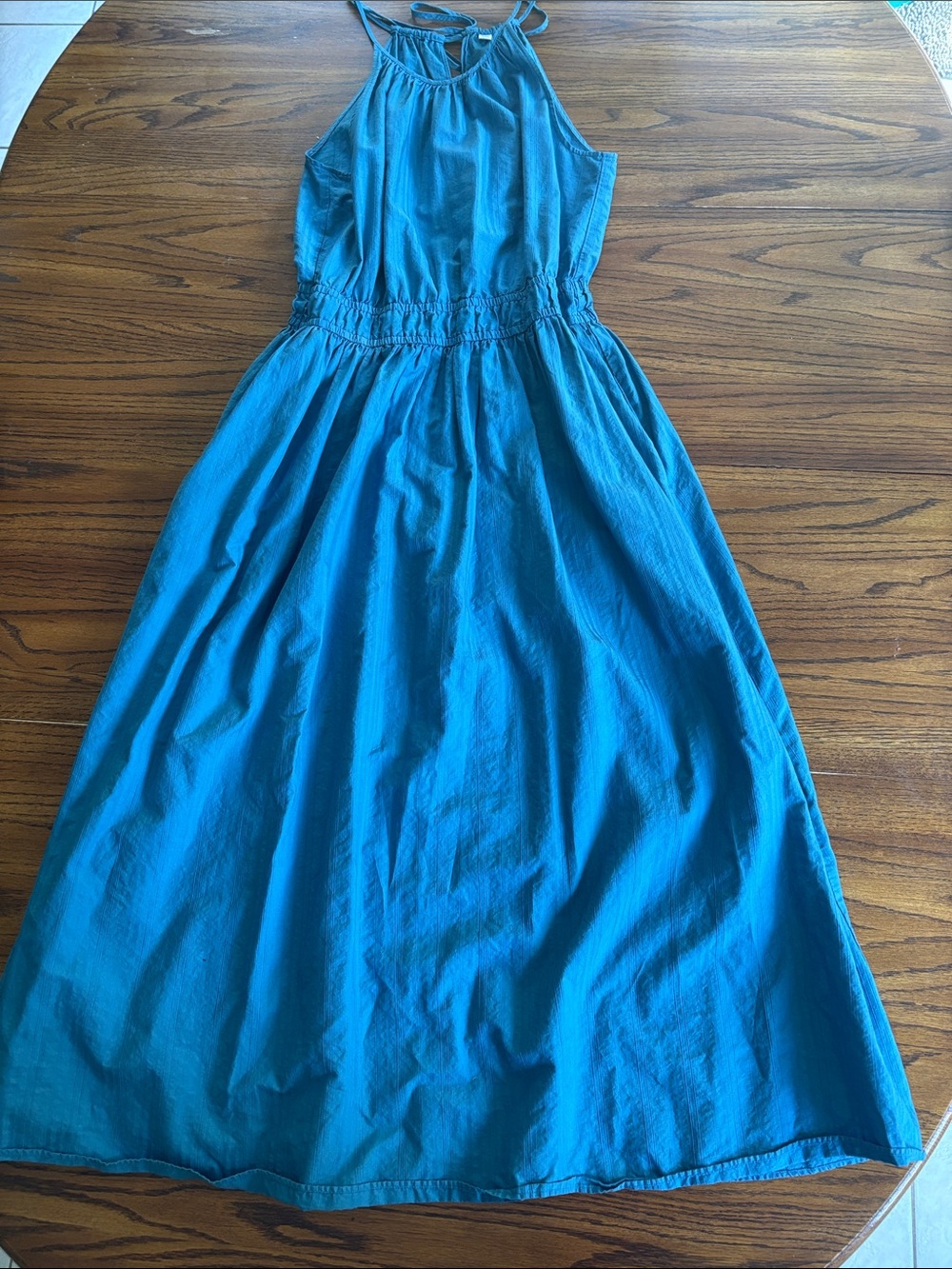 Uniqlo Teal Midi Sundress with Spaghetti Straps